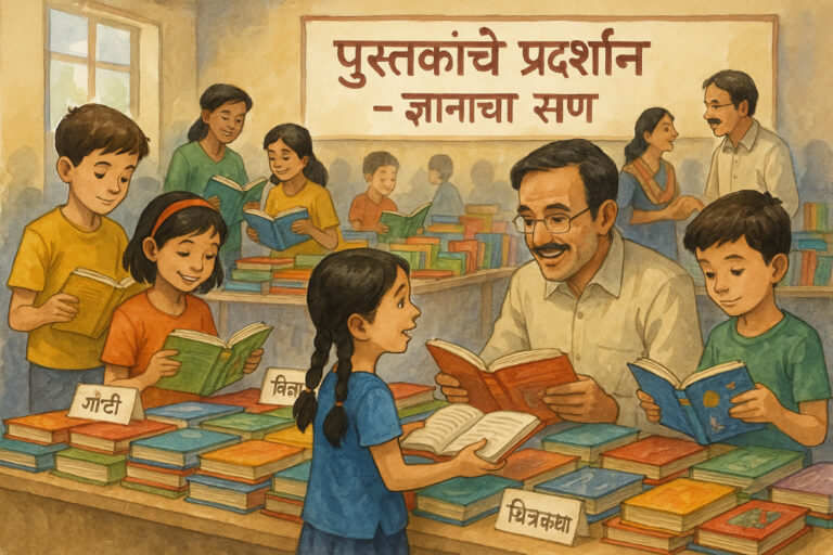 पुस्तकांचे प्रदर्शन मराठी निबंध: Pustakache Pradarshan Marathi Nibandh