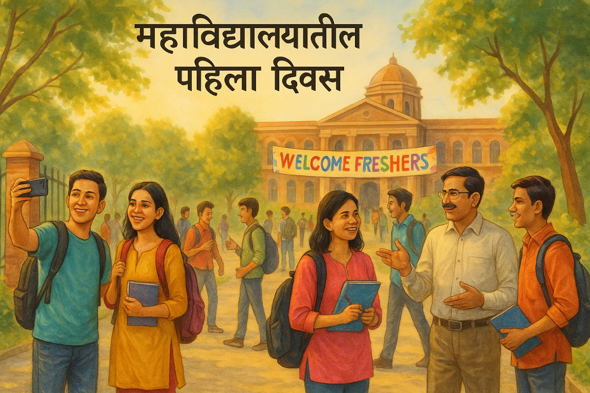 महाविद्यालयातील पहिला दिवस मराठी निबंध: Mahavidyalayatil Pahila Divas Marathi Nibandh