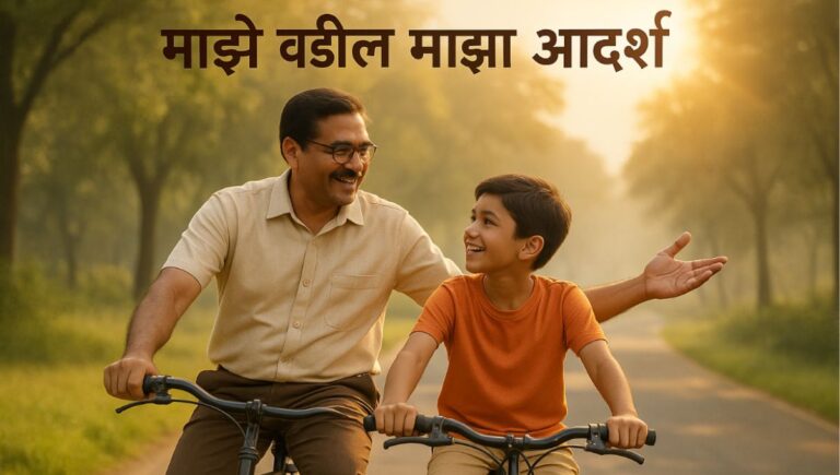 माझे वडील माझा आदर्श मराठी निबंध: Maze Vadil Maza Adarsh Marathi Nibandh