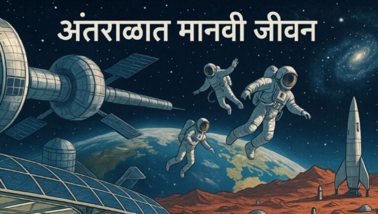 अंतराळात मानवी जीवन मराठी निबंध: Antralat Manvi Jivan Marathi Nibandh