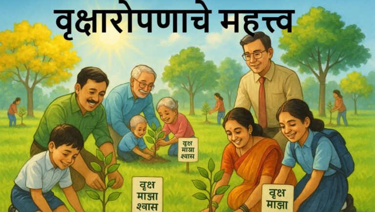 वृक्षारोपणाचे महत्त्व मराठी निबंध: Vriksharopan Che Mahatva Marathi Nibandh