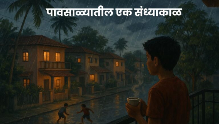 पावसाळ्यातील एक संध्याकाळ मराठी निबंध: Pavsalyatil Ek Sandhyakal Marathi Nibandh