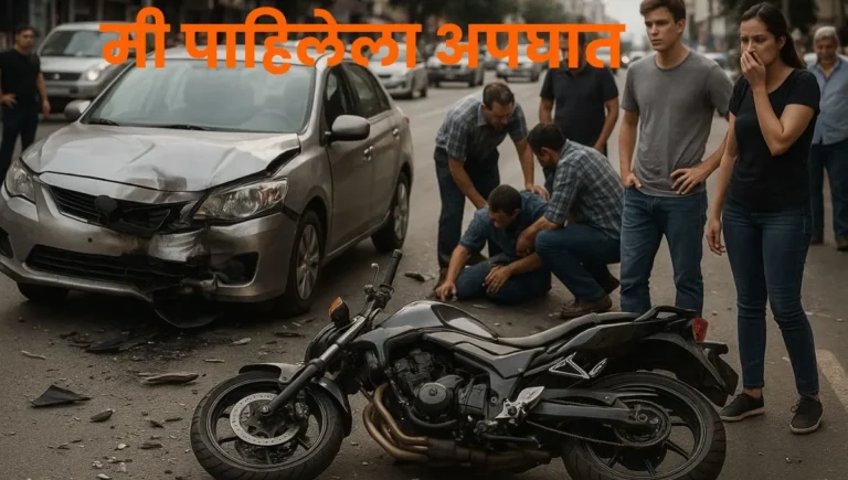 मी पाहिलेला अपघात मराठी निबंध: Me Pahilela Apghat Marathi Nibandh