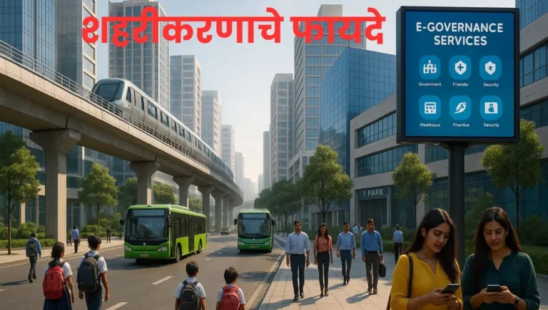 शहरीकरणाचे फायदे मराठी निबंध: Shaharikarnache Fayde Marathi Nibandh